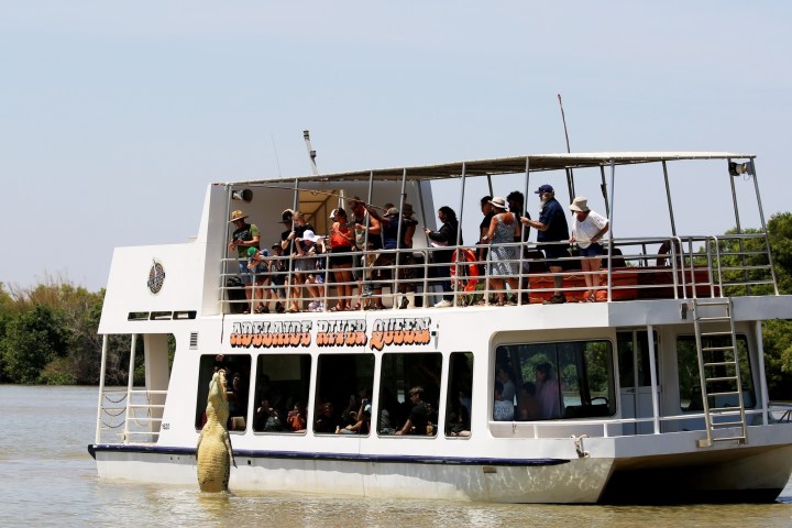 a large ship in the water