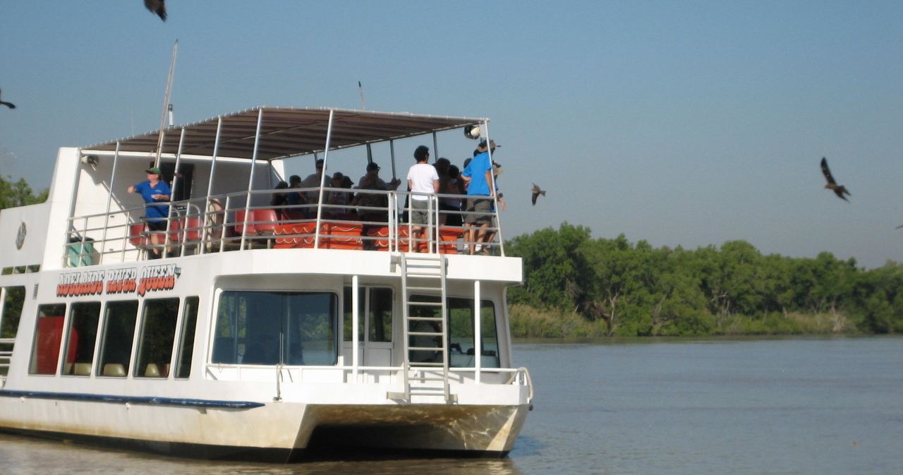 a small boat in a large body of water